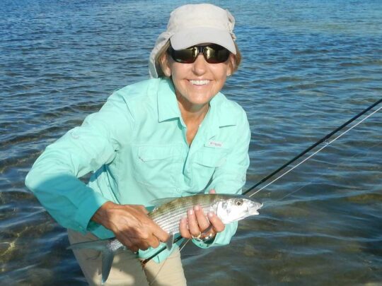 Guest fly fishing at Clarks