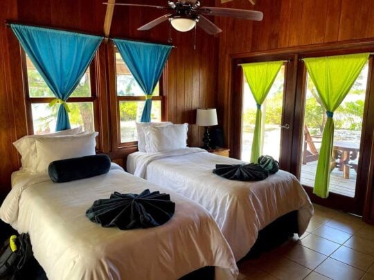 room #9 with twin beds